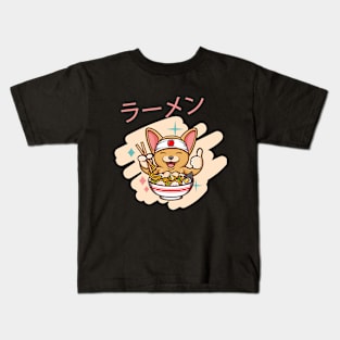 Japanese ramen kawaii noodles Kids T-Shirt